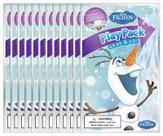 Pacotes de jogo Bendon Frozen Olaf com 4 lápis de cor e adesivos x12