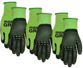 Pacotes de luvas MidWest Max Grip, 3 pares de luvas femininas, verdes 93P03