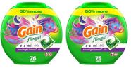 Pacotes de sabão em detergente para a roupa Gain flings Moonlight Breeze 76x2