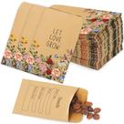 Pacotes de sementes FYSUIMU Let Love Grow Kraft Envelopes 200 unidades