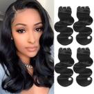 Pacotes Hair Weave HVN-KVVM Body Wave 4, 100% virgem brasileira
