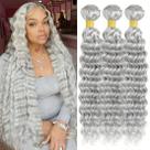 Pacotes Hair Weave Leruikair Silver Grey Body Wave 3 de 35 a 45 cm