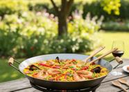 Paella Frigideira Tacho Disco De Arado Aço Carbono 40cm