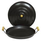 Paellera Frigideira Grande Com Tampa 40cm Aço Laminado 5,5 Litros