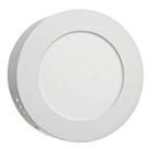 Paflon sobrepor 6w redondo branco quente