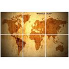 Painéis acústicos Art BUBOS Soundproof, pacote com 6 unidades, 180x120cm, mapa mundial