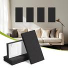 Painéis acústicos de parede Laapee 4 peças de fibra de vidro 60x30cm pretos