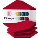 Painéis acústicos Ekkogo, pacote com 12 painéis de parede à prova de som, vermelhos