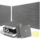 Painéis Acústicos Focusound 50 Unidades 5 x 30 x 30 cm Espuma Cinza Painéis Acústicos Focusound 50 Unidades 5 x 30 x 30 cm Espuma Cinza