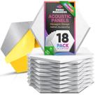 Painéis acústicos Sonic Acoustics, pacote com 18, insonorizados, brancos