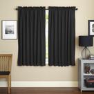 Painéis de cortina Blazing Needles Black 160x132 cm, pacote com 2