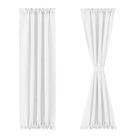 Painéis de cortina FMFUNCTEX Linen French Door 180 cm, brancos, 2 peças Painéis de cortina FMFUNCTEX Linen French Door 180 cm, brancos, 2 peças