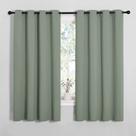 Painéis de cortina NICETOWN Blackout Draperies Verde acinzentado 140x173cm