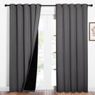 Painéis de cortina NICETOWN Grey Full Shade 160x213cm (par)