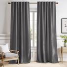 Painéis de cortina NICETOWN Light Reductor Grey 132x213cm 2 peças Painéis de cortina NICETOWN Light Reductor Grey 132x213cm 2 peças