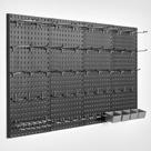 Painéis de metal Pegboard VEVOR 24x12 polegadas com acessórios pretos
