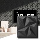 Painéis de parede 3D Art3d, pacote com 20, 30x30 cm, PVC preto