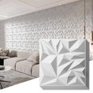 Painéis de Parede Art3d Kit com 33 Peças 3D PVC Diamante Branco 30x30 cm