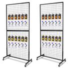 Painéis de parede Grid NectaCol 3'x 6' com base em T Black Metal x2