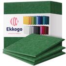 Painéis de parede insonorizados Ekkogo Acoustic, pacote com 12, 30x30x1cm, verdes