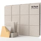 Painéis de parede insonorizados Soundsbay, pacote com 18, 30x30x1cm, bege Painéis de parede insonorizados Soundsbay, pacote com 18, 30x30x1cm, bege