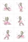 Painéis de Tecido UNIQUE Ballerina para Patchwork (6 Unidades)