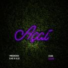 Painéis Neon Led em Acrílico Açaí 0,45 x 0,22cm