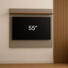 Painel 100% MDF Suspenso TV Até 55 Polegadas Prateleira Suporte Decorativa