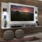 Painel 60'' com 2 Leds e Prateleiras de Vidro Vegas