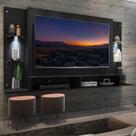Painel 60'' com 2 Leds e Prateleiras de Vidro Vegas
