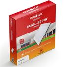 Painel Abs Led Embutir 18 Watts Bivolt 4000K Quadrado - 02902A - OUROLUX Painel Abs Led Embutir 18 Watts Bivolt 4000K Quadrado - 02902A - OUROLUX