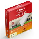Painel Abs Led Sobrepor 18 Watts Bivolt 2700K Quadrado - 02908B - OUROLUX Painel Abs Led Sobrepor 18 Watts Bivolt 2700K Quadrado - 02908B - OUROLUX