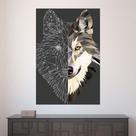 Painel Adesivo de Parede - Lobo - Animais - 1640png