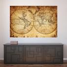 Painel Adesivo de Parede - Mapa Mundi Vintage - 281pnm Painel Adesivo de Parede - Mapa Mundi Vintage - 281pnm