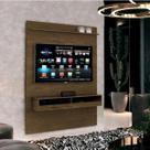 Painel alto Torino p/ TV até 50'' Pol com nichos cor Nogal Painel alto Torino p/ TV até 50'' Pol com nichos cor Nogal