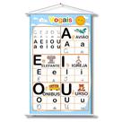 Painel Banner Pedagógico de Lona Vogais 4 Formas - 100cm x 60cm- Educação Infantil