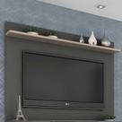 Painel Benevello 40" em Mdp com Prateleira Grafite com Siena