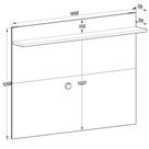 Painel Benevello 50" com Prateleira Mdp Branco com Siena