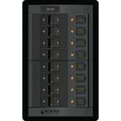 Painel Blue Sea Systems 1200 12V DC de 8 posições com 8 disjuntores