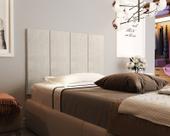 Painel Cabeceira Box Million Para Cama 0,90 Suede Cor Bege