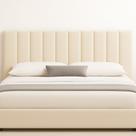 Painel Cabeceira Cama Solteiro Kit Modulo Nuvem Veludo Luxo 100x60 Bege