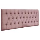 Painel Cabeceira Dubai Para Cama Box-1 Metro-veludo Rosa