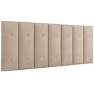 Painel Cabeceira Greta Plus 140cm Casal para Quarto Bege