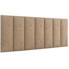 Painel Cabeceira Greta Plus 140cm Casal para Quarto Cappuccino