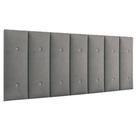 Painel Cabeceira Greta Plus 140cm Casal para Quarto Cinza