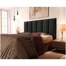 Painel Cabeceira Queen Cancun Suede Preto Painel Cabeceira Queen Cancun Suede Preto