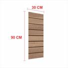 Painel canaletado 18mm amadeirado escuro altura 90 cm comp 30 cm