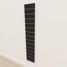 Painel canaletado 18mm Preto Texturizado altura 180 cm comp 30 cm