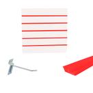 Painel Canaletado Branco em Mdf 0,61 x 0,61m com Perfil Pvc Vermelho e 20 Ganchos de 10cm Zincado Painel Canaletado Branco em Mdf 0,61 x 0,61m com Perfil Pvc Vermelho e 20 Ganchos de 10cm Zincado