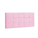 Painel Casal Strass Jordania 140 CM Suede Rosa - D A Decor